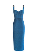 Ziriy Sleeveless V-Neck Bandage Maxi Dress	