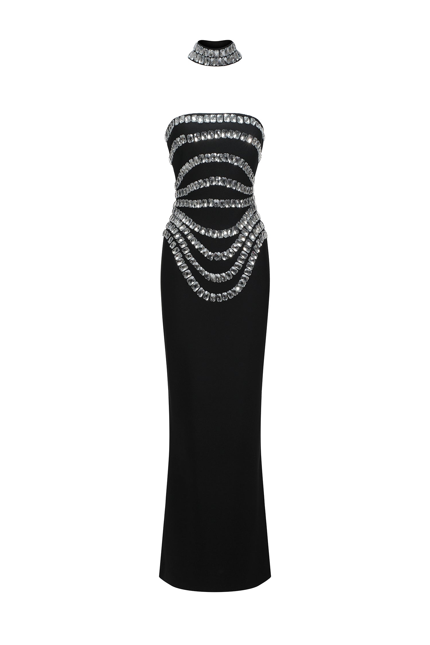 Wanda Sleeveless Diamond Bandage Maxi Dress	