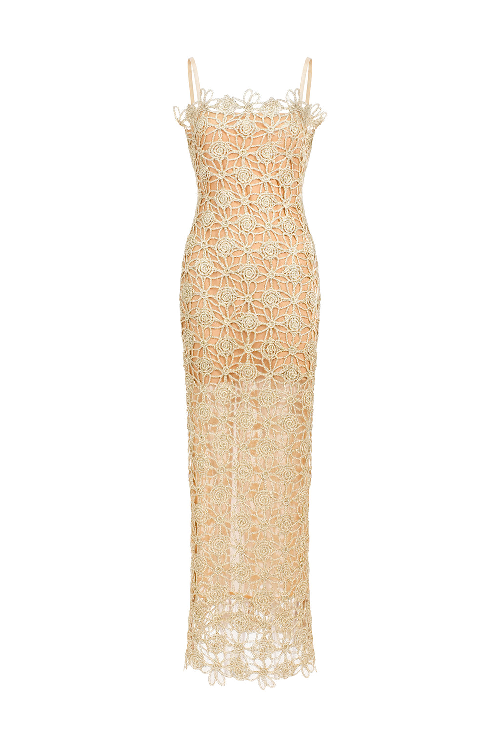 Lelia Sleeveless Hollow Out Slit Midi Dress	