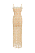 Lelia Sleeveless Hollow Out Slit Midi Dress	