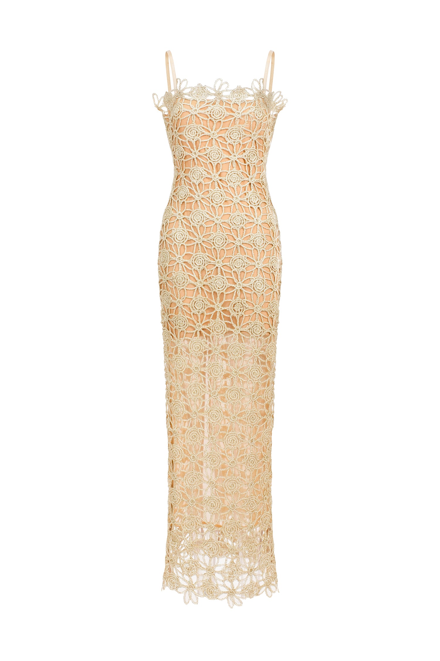 Lelia Sleeveless Hollow Out Slit Midi Dress	