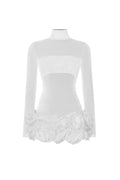 Halasa Long Sleeve Flowers Mini Dress	
