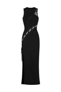 Kaiser Sleeveless Hollowed Out Slit Bandage Maxi Dress	