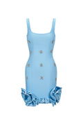 Nomi Sleeveless Diamond Flowers Mini Dress