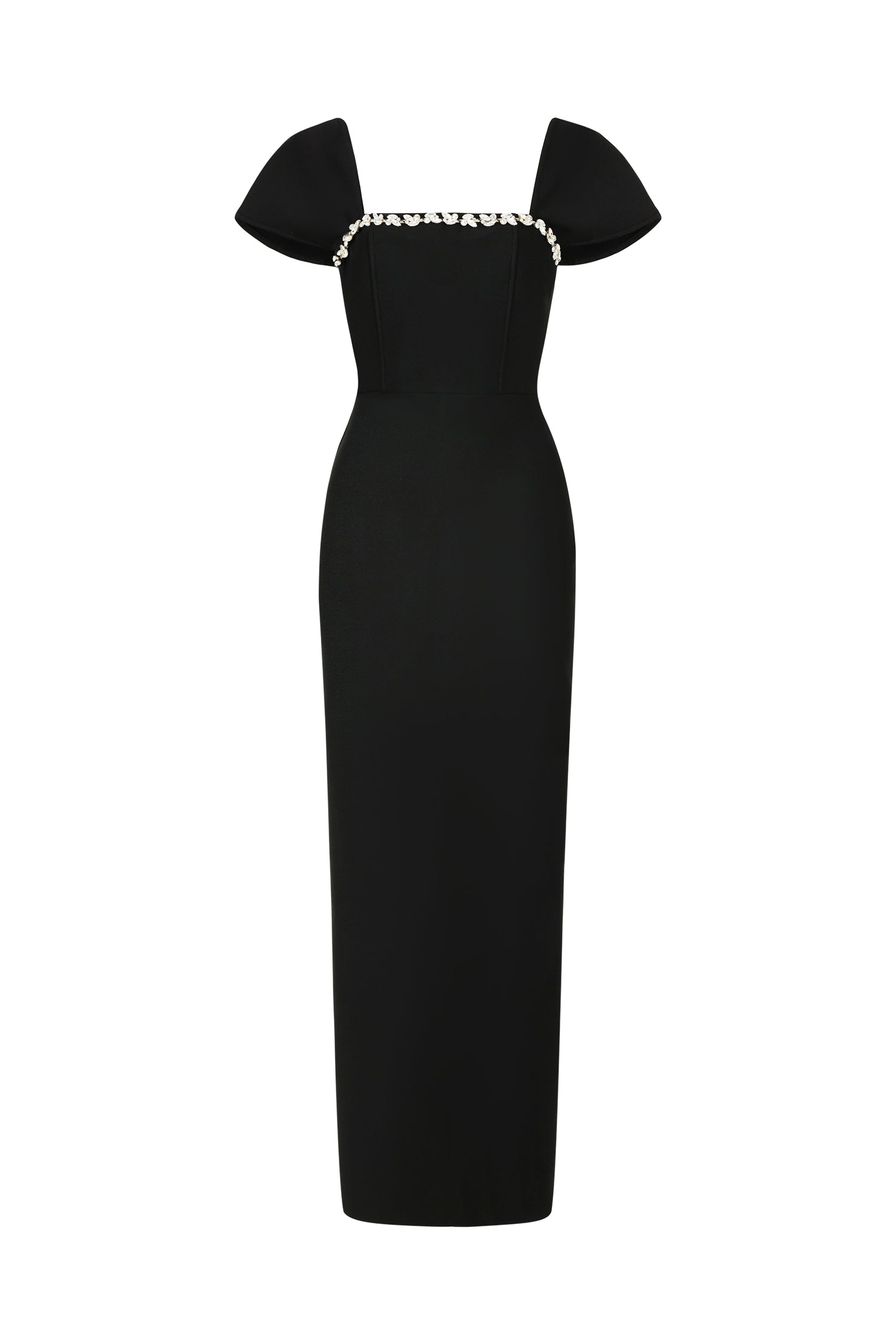Romelle Short Sleeve Diamond Bandage Maxi Dress	