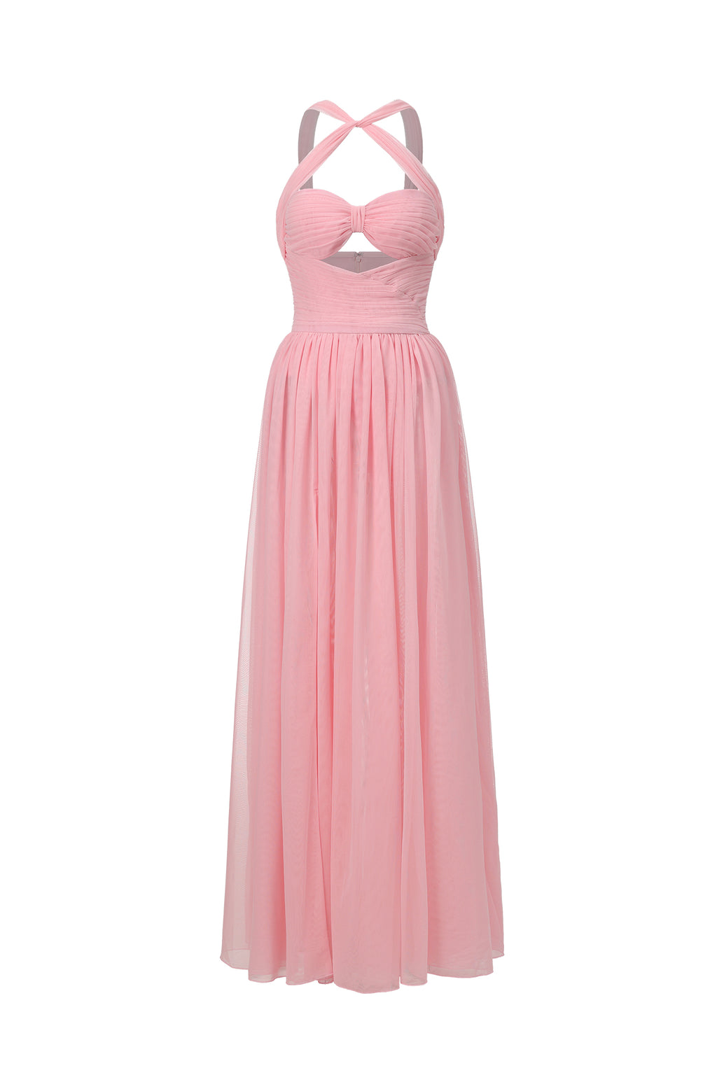 Vakana Hollow High Slit Fold Maxi Dress	