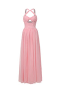 Vakana Hollow High Slit Fold Maxi Dress	