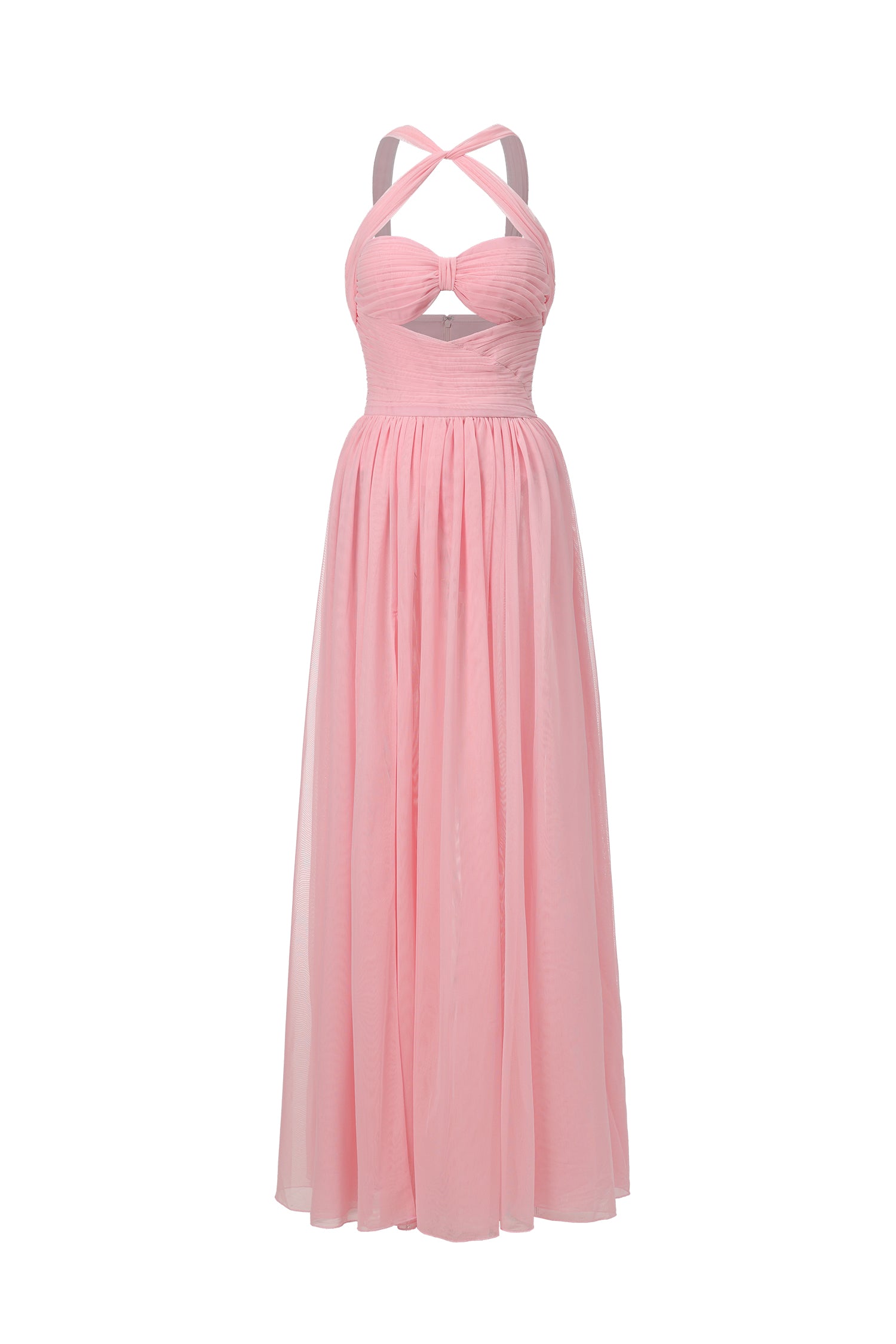 Vakana Hollow High Slit Fold Maxi Dress	