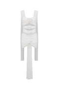 Kawayi Sleeveless Flowers Hollowed Out Mini Dress	