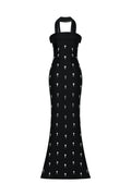 Nadja Sleeveless Diamond Bunting Bandage Maxi Dress	