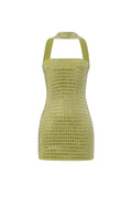 Mindi Halter Sleeveless Diamond Mini Dress	
