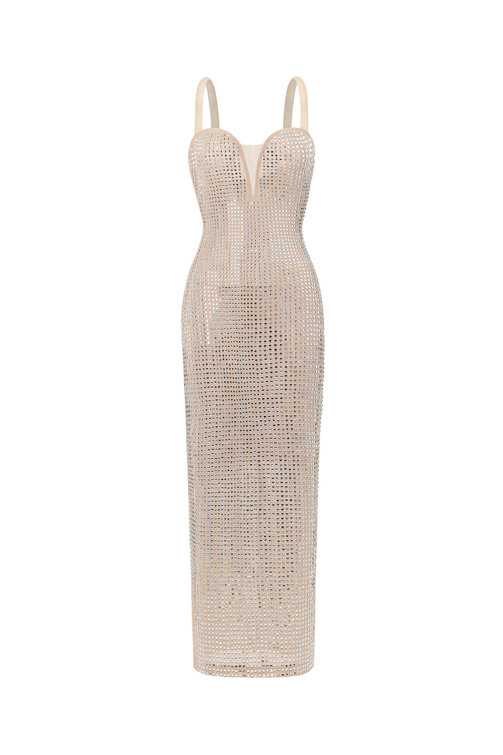 Logan Sleeveless Diamond Midi Dress	