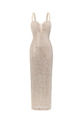 Logan Sleeveless Diamond Midi Dress	