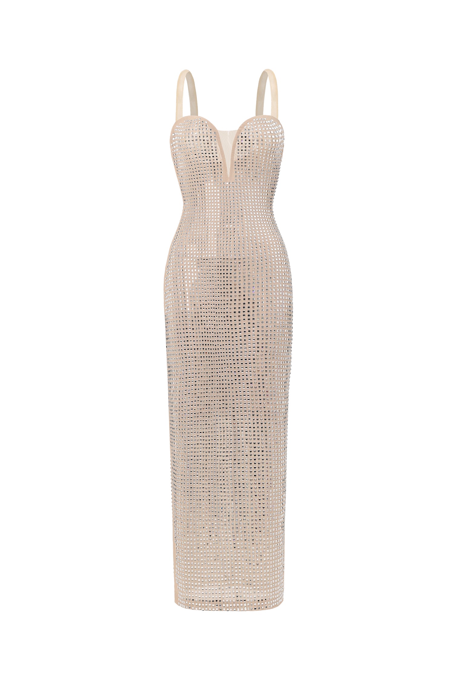 Logan Sleeveless Diamond Midi Dress	