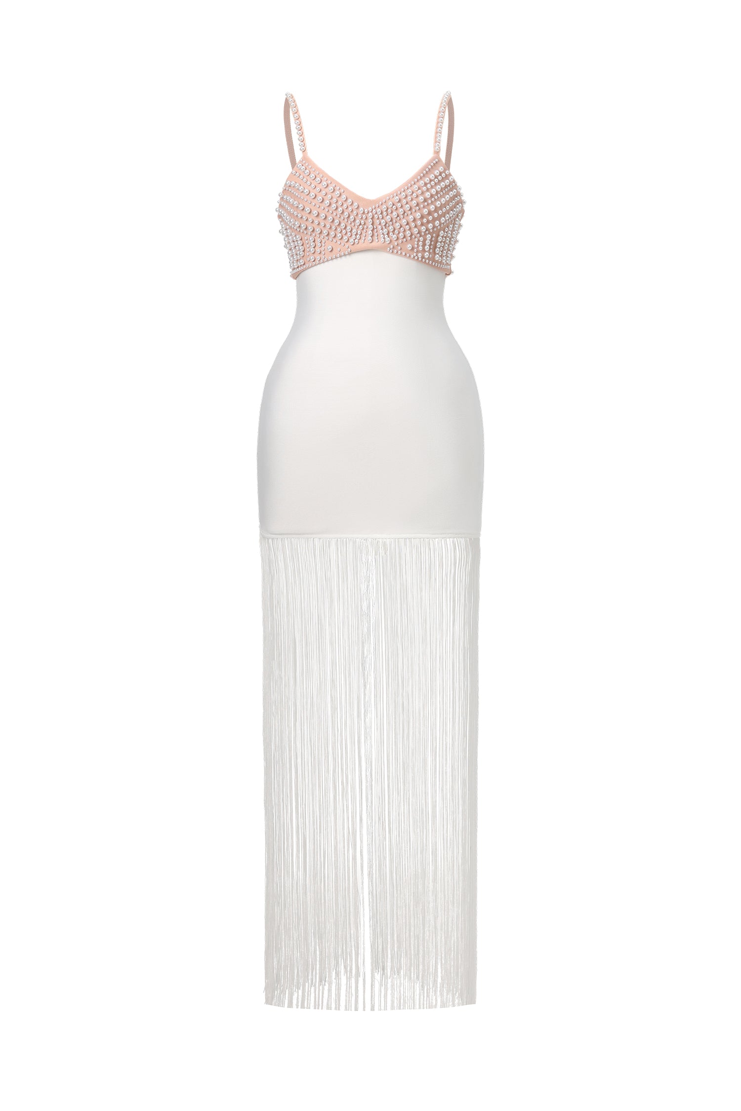 Zamiel Sleevess V-Neck Maxi Tassels Bandage Maxi Dress	