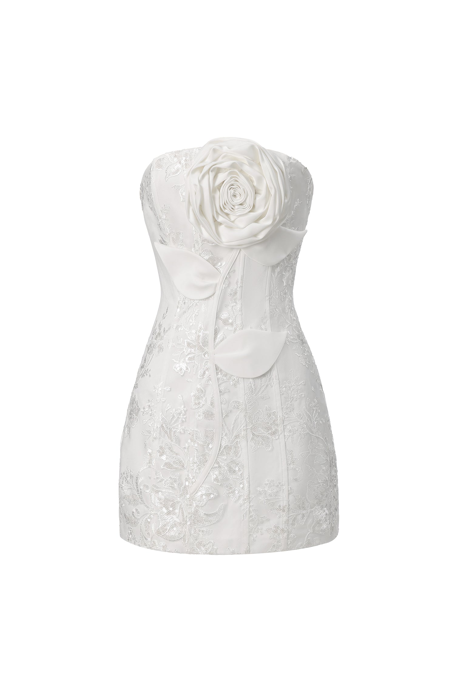 Renaa Kijin Handmade flowers Sequins mini dress	