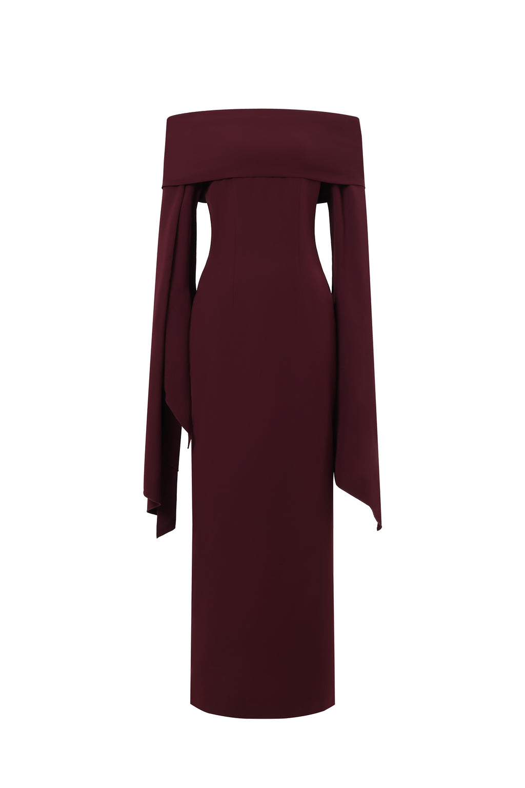 Zaria Off The Shoulder Long Sleeves Maxi Dress	