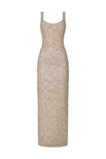 Radmila Sleeveless Sequins Fish Tail Maxi Dress	