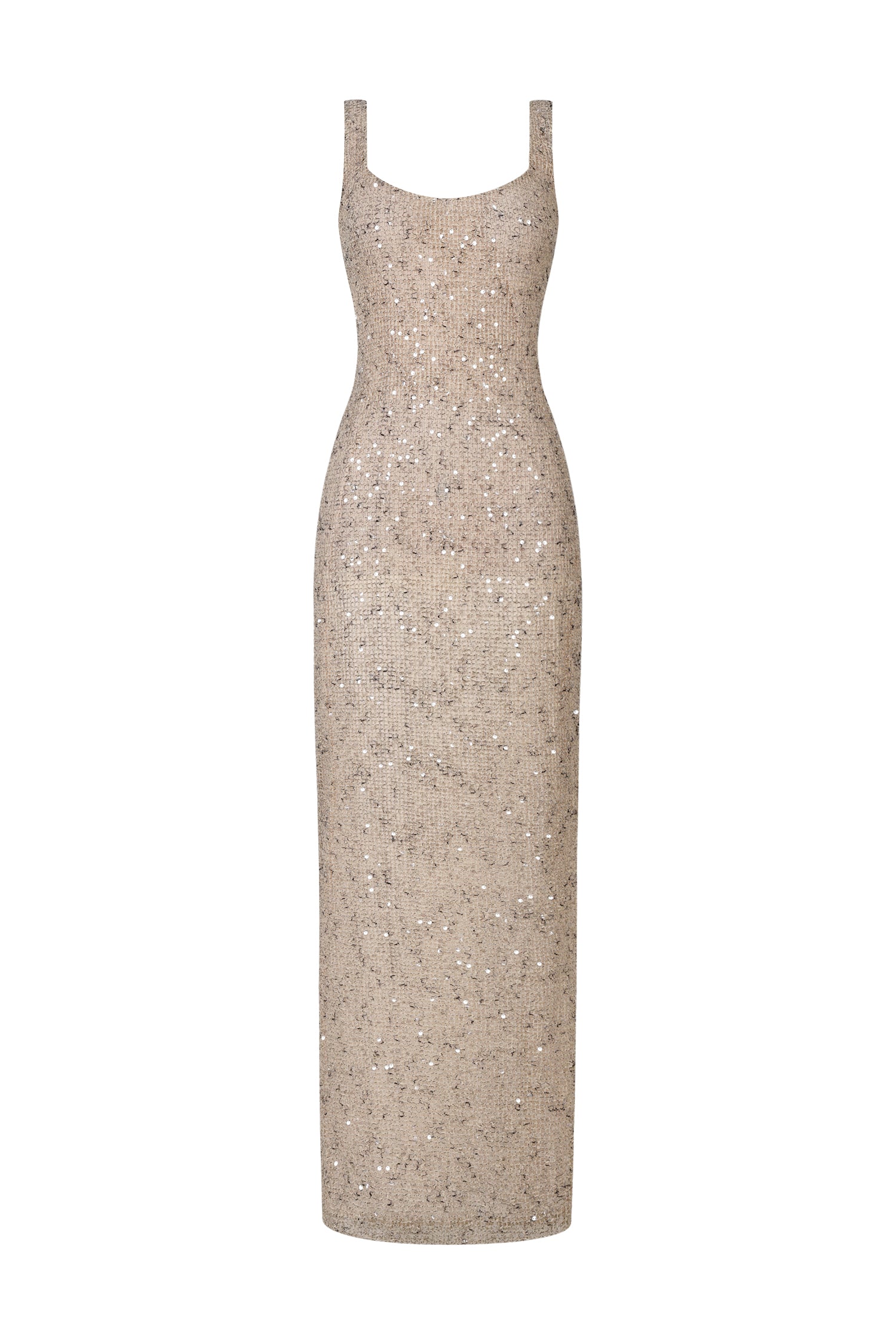 Radmila Sleeveless Sequins Fish Tail Maxi Dress	