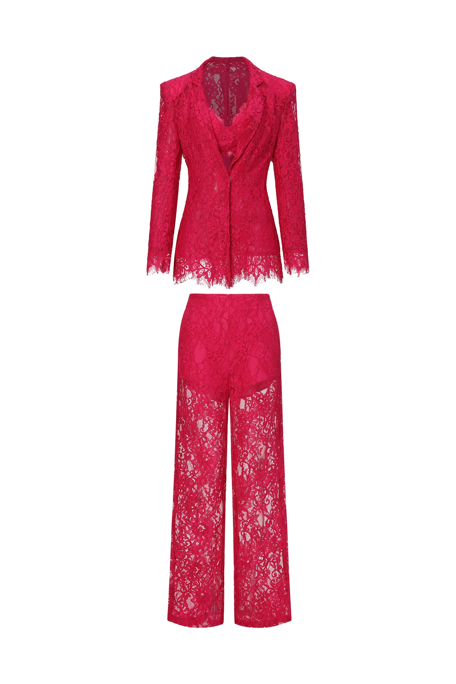 Naya Sexy Tailored Lace Blazer Two Piece Set	