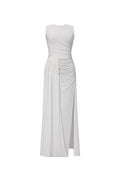 Persasy Chic Contour Sleeveless Ruched Knit Maxi Dress	