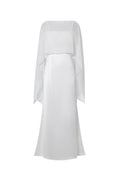 Sinai Elegant Flowy Sleeveless Chiffon Cape Maxi Dress	