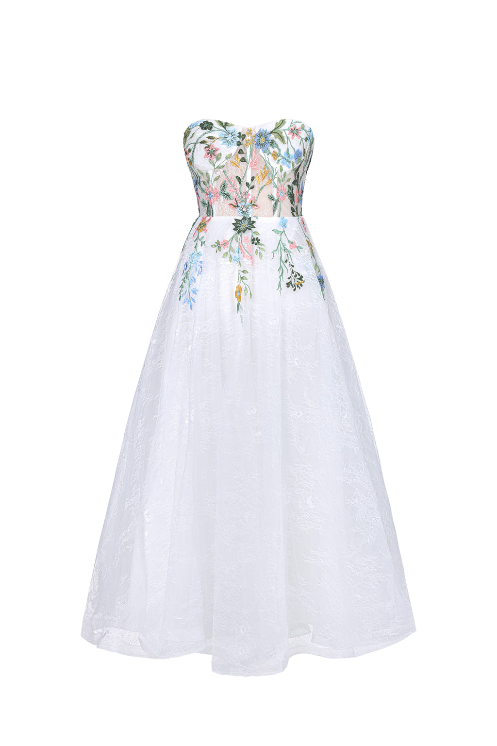 Joie Romantic Tailored Floral Embroidered Lace Maxi Dress	