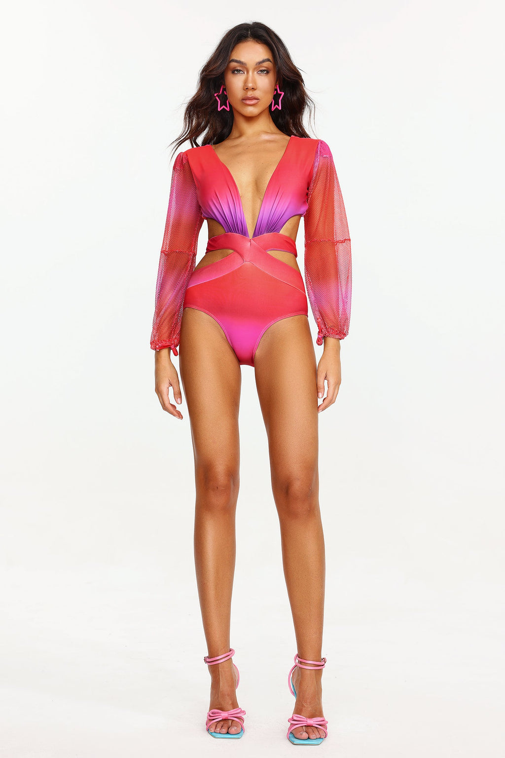 Emma Gradient Cut Out Swimsuit	