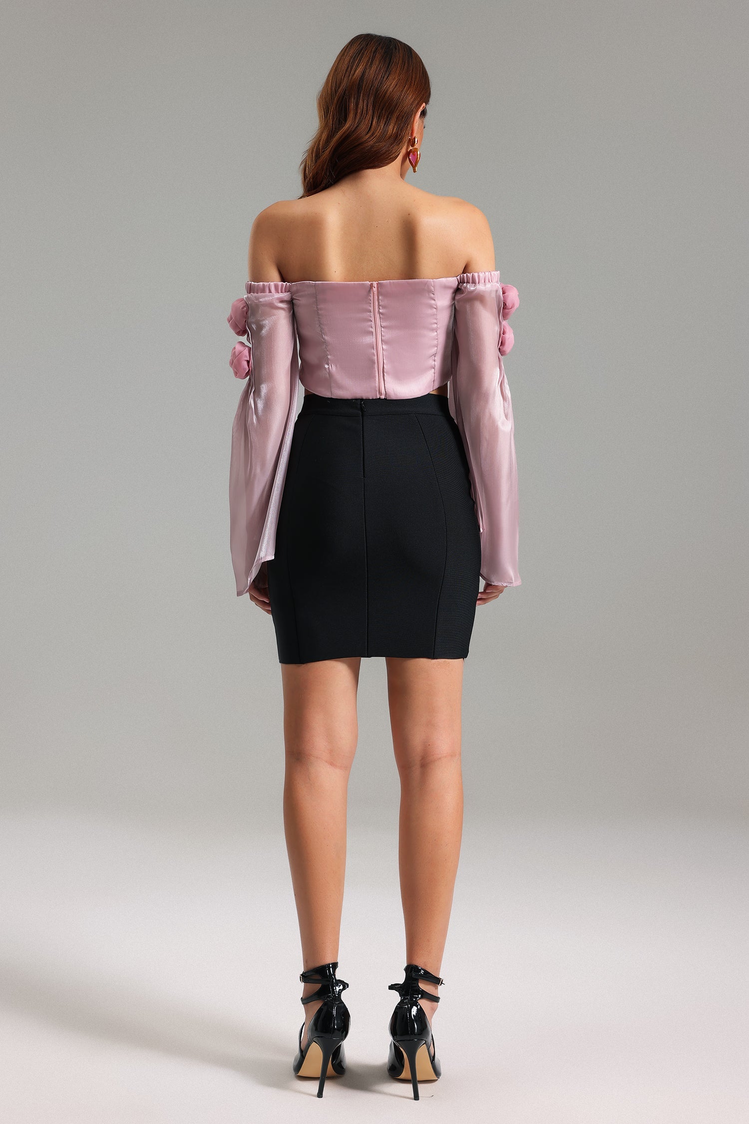Facia Off-Shoulder Short Top	