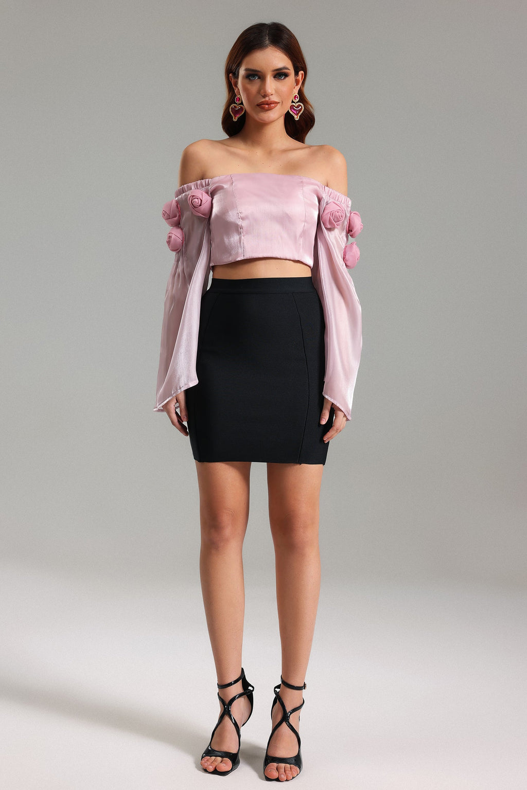 Facia Off-Shoulder Short Top	