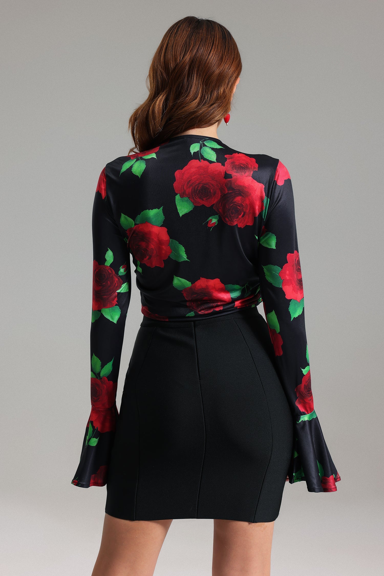Fern Bell Sleeves Printed Top	
