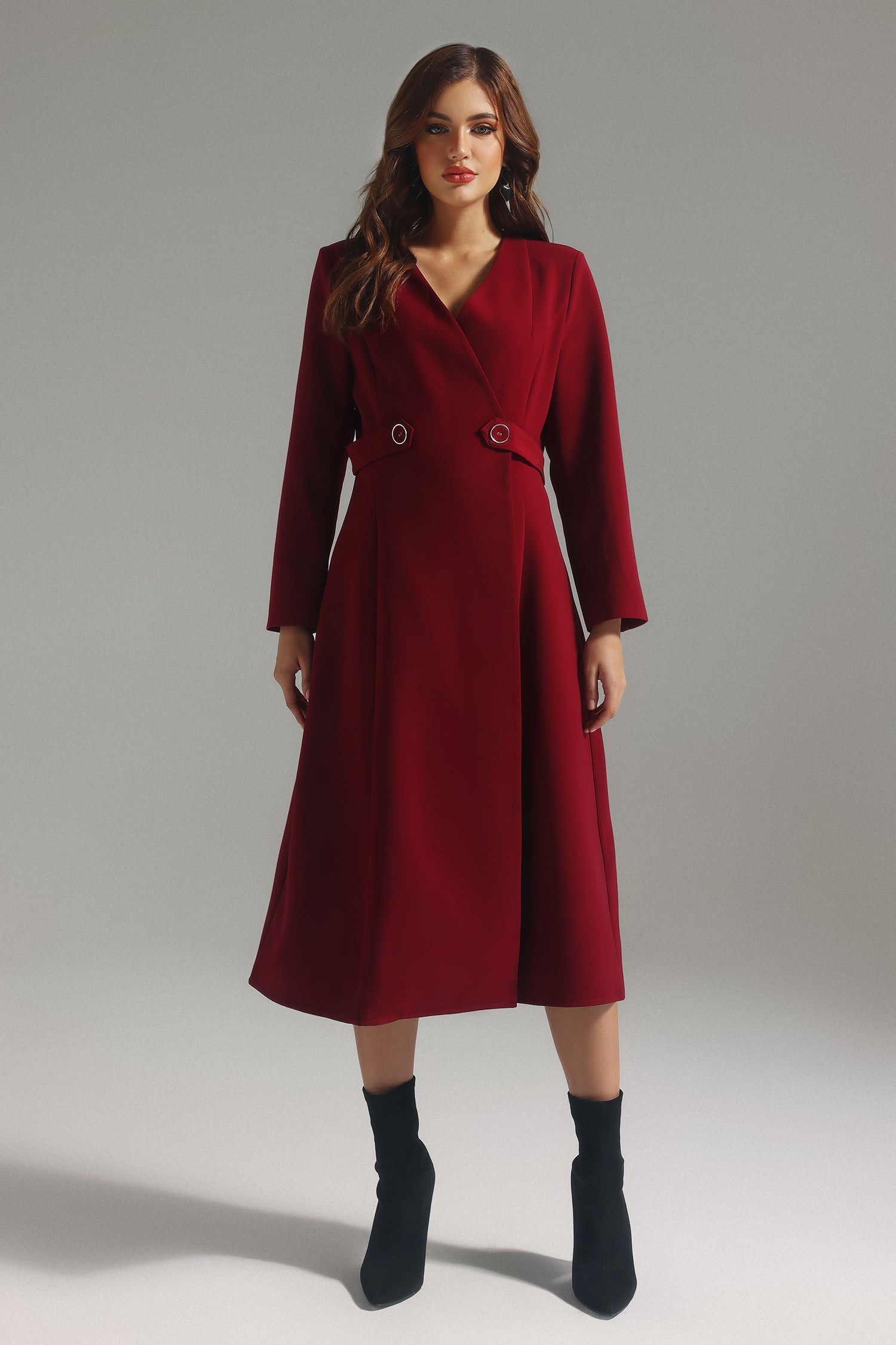 Hazel V Neck Commuter Dress	