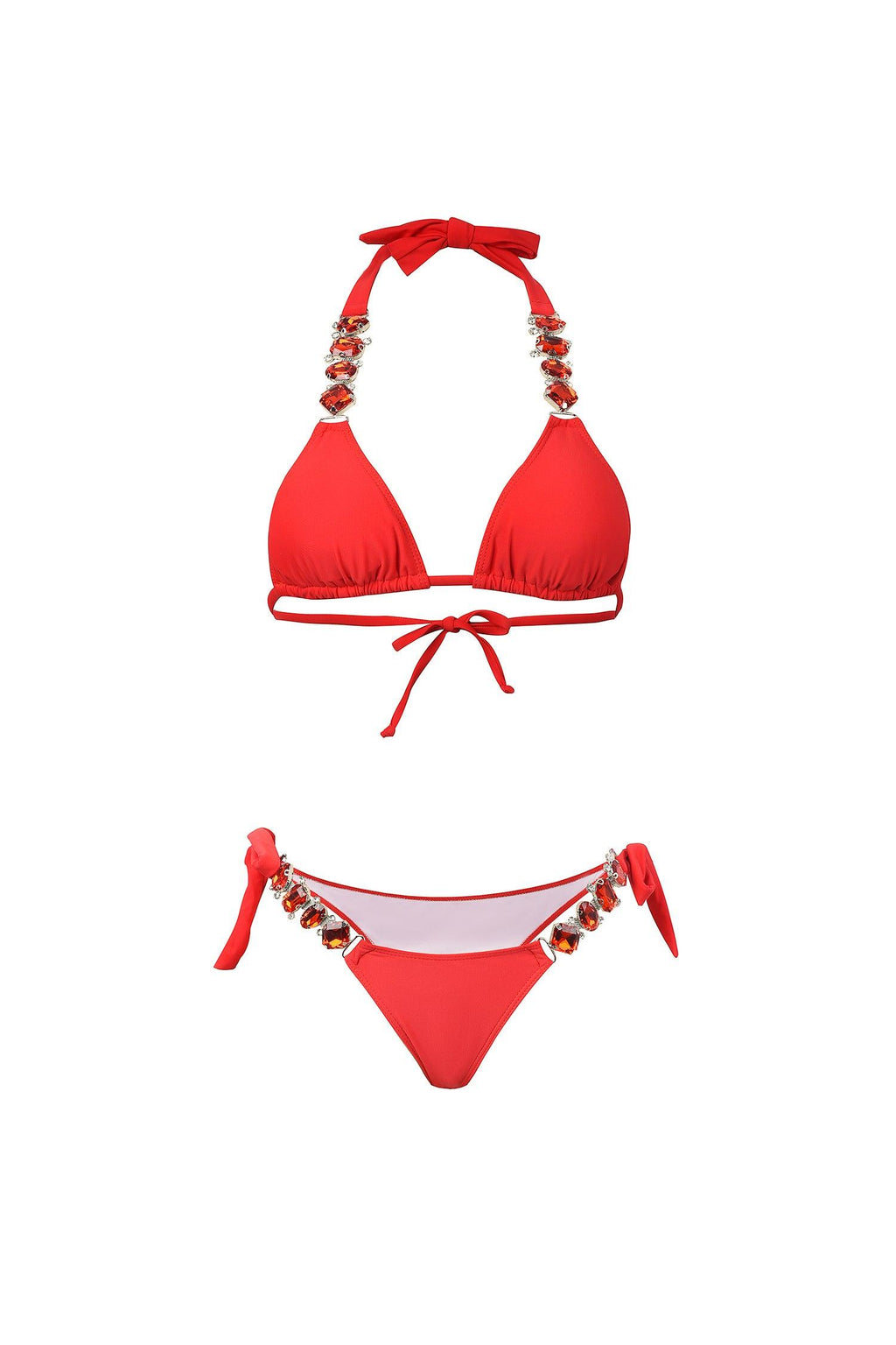 Huxley Diamond Bikini - Red - Bellabarnett	