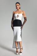 Jillie Mesh Bandage Midi Dress	