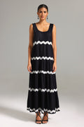 Kavaza Sleeveless Stripe Maxi Dress	