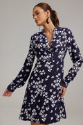 Korasa V-Neck Floral Printed Dress	