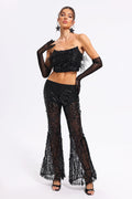 Michaelia Feather Sequins Set	