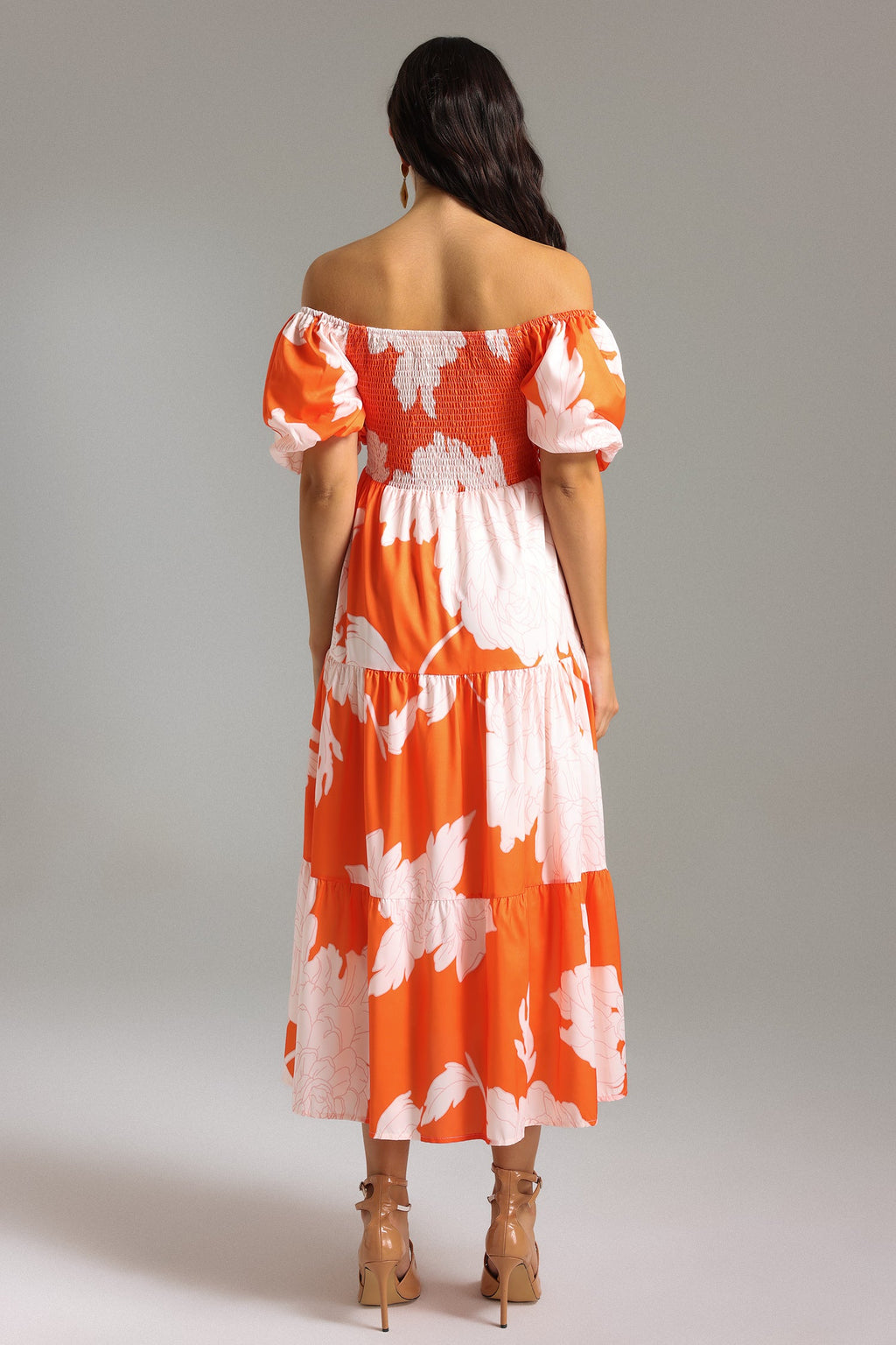 Una Off Shoulder Printed Dress	