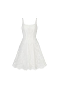 Tutuni Lace square-neck halter mini dress	