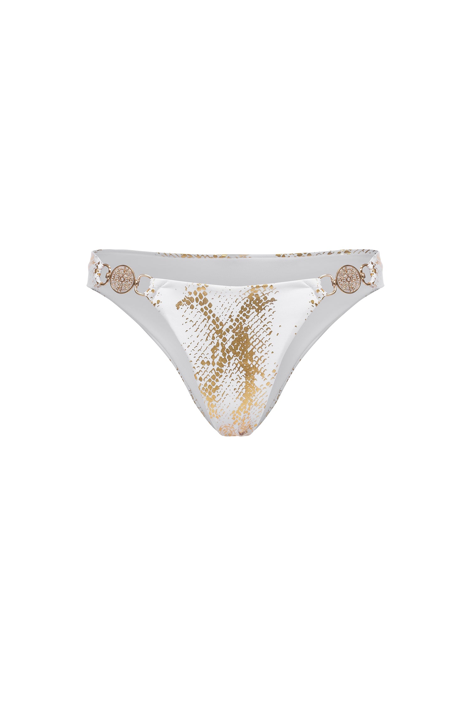 Rina Halter Sleeveless Diamond Gold Stamping Bikini	