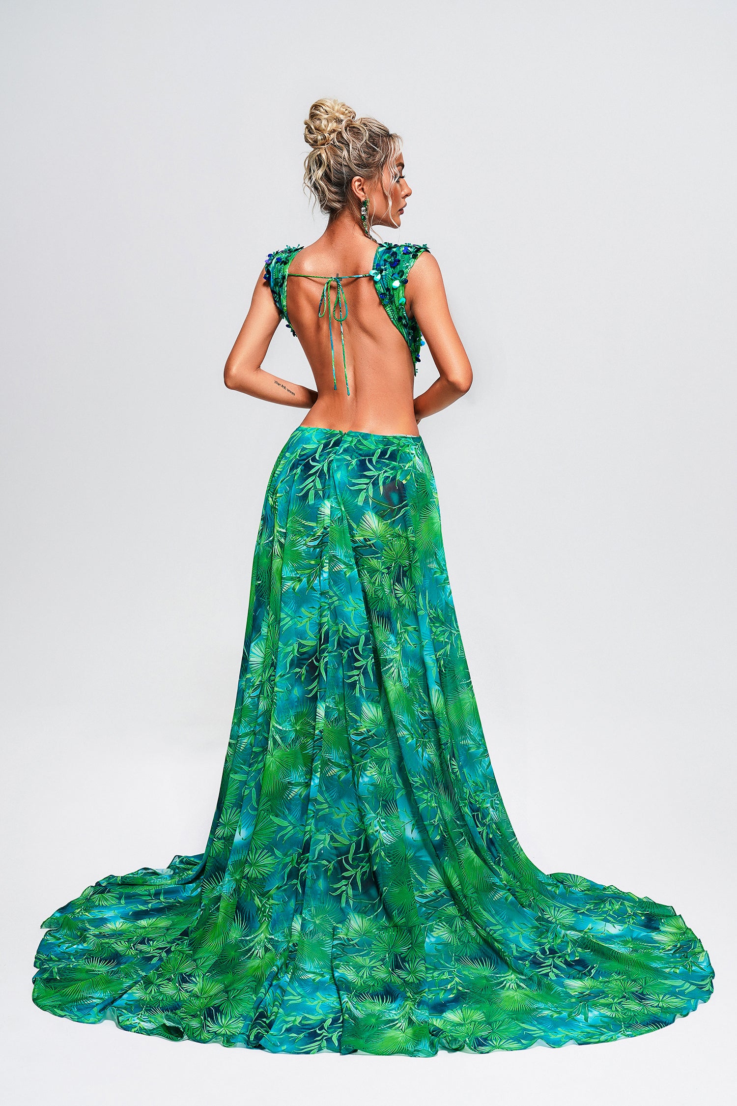 Yoland Printed Embellished Maxi Dress	