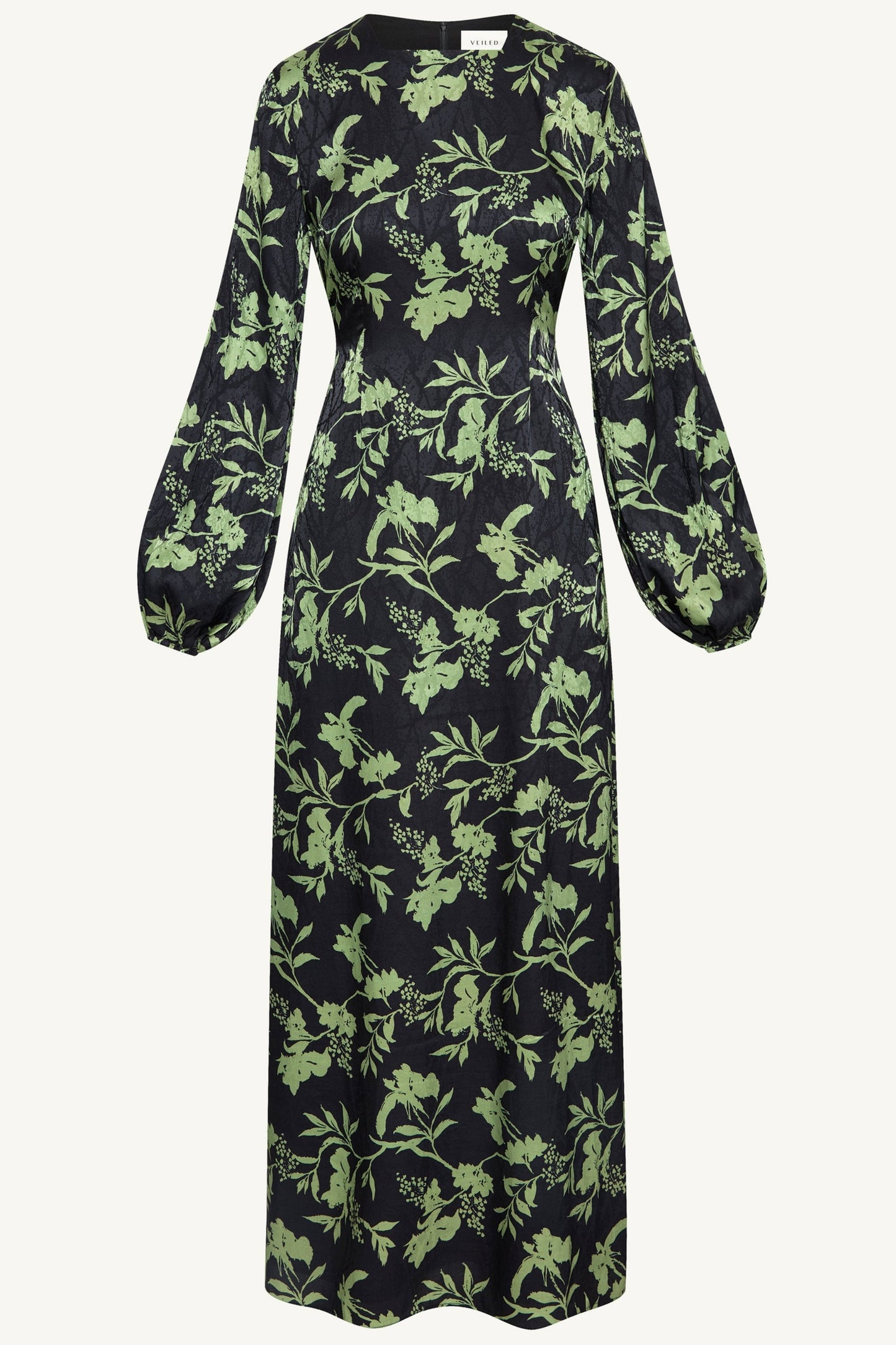 Adila Printed Maxi Dress - Midnight Green