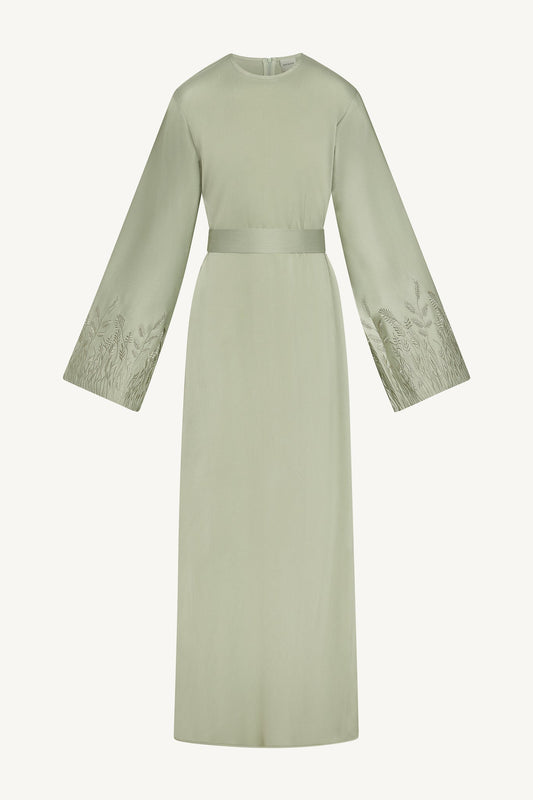 Ascia Embroidered Dress (Girls) - Pistachio