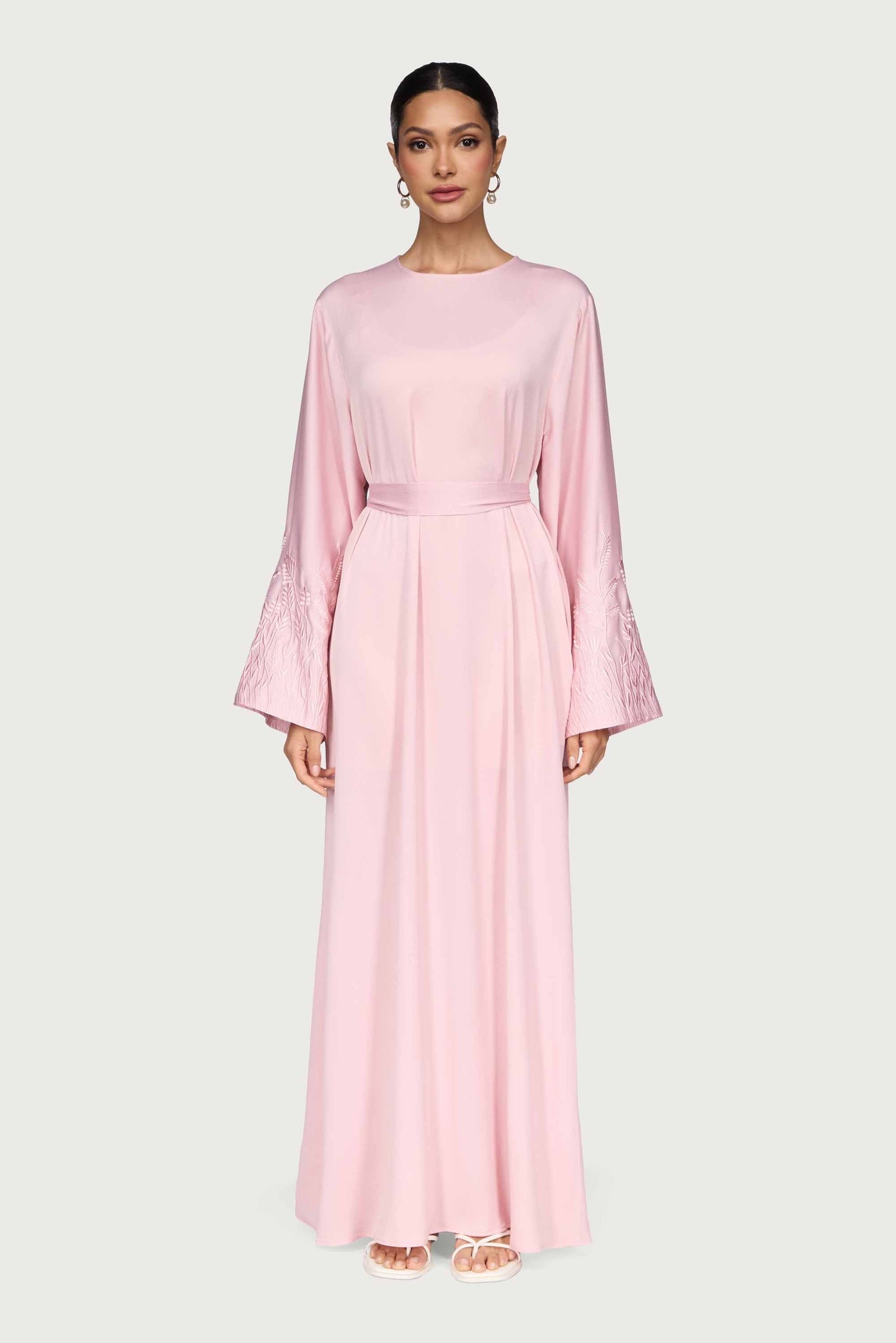 Ascia Embroidered Maxi Dress - Pastel Pink
