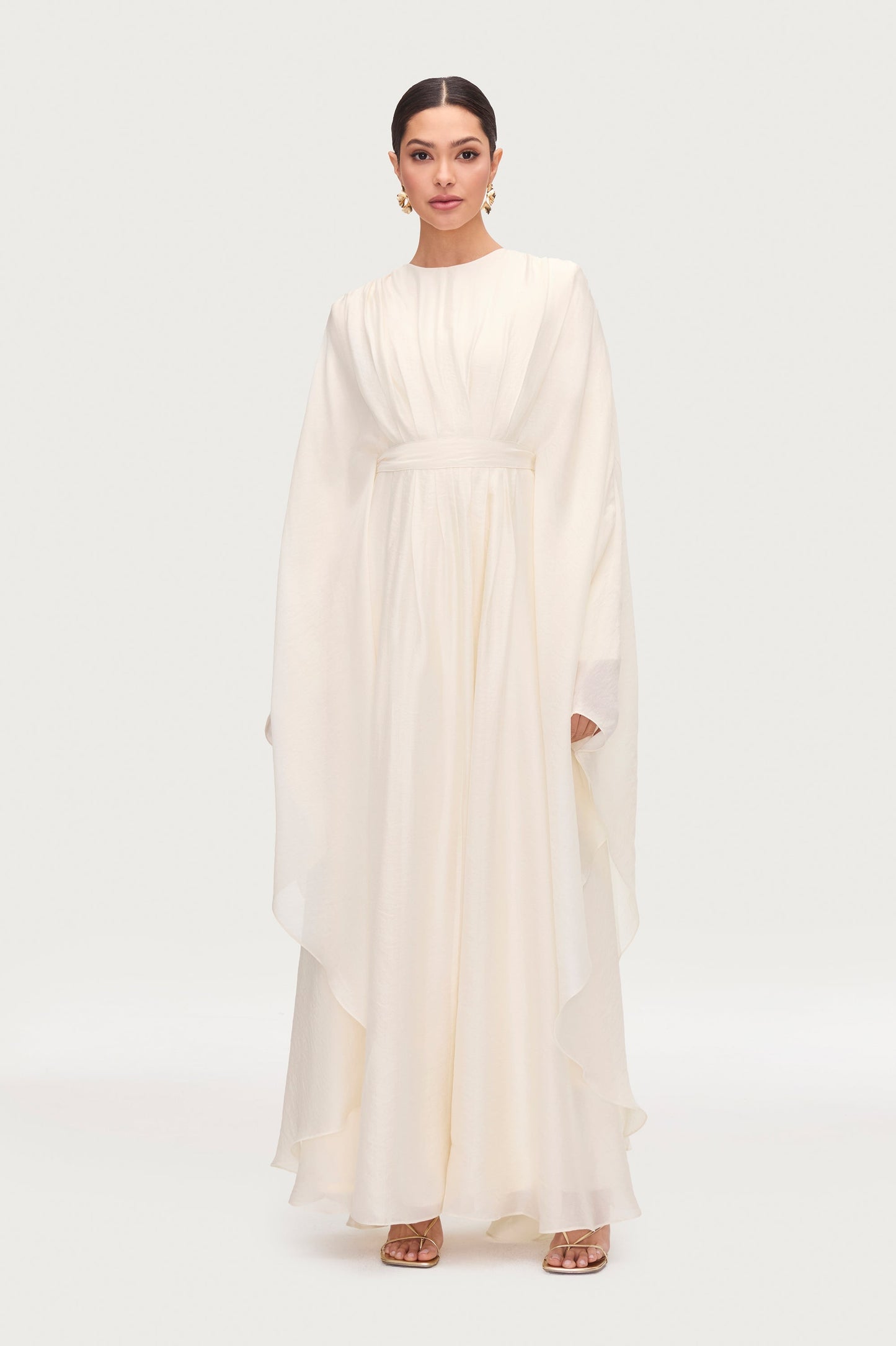 Aura Pleated Maxi Dress - Moonbeam