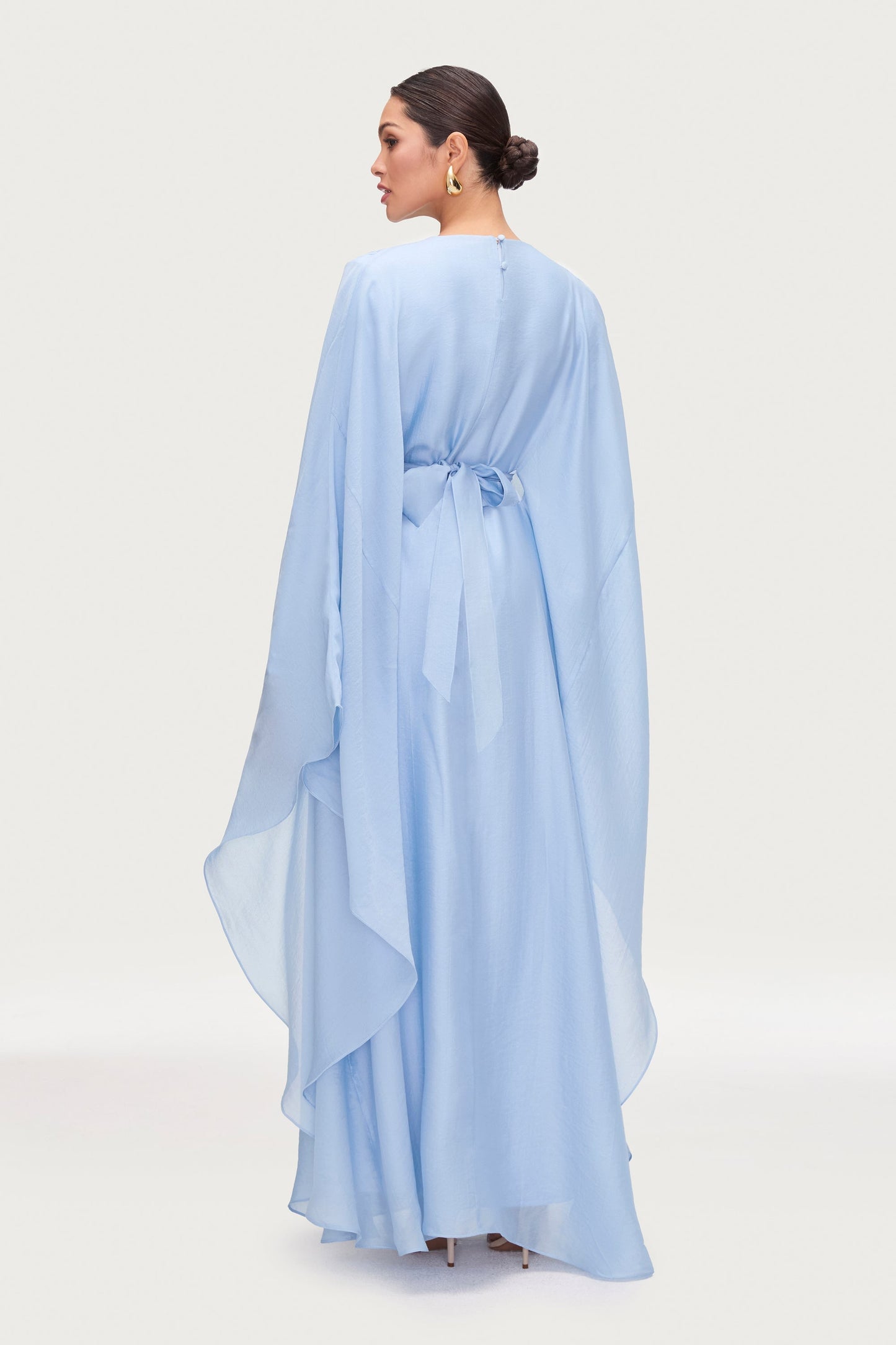 Aura Pleated Maxi Dress - Powder Blue
