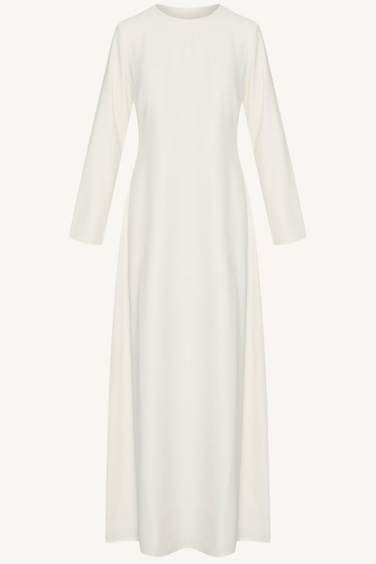 Basic Long Sleeve Maxi Dress - Moonbeam