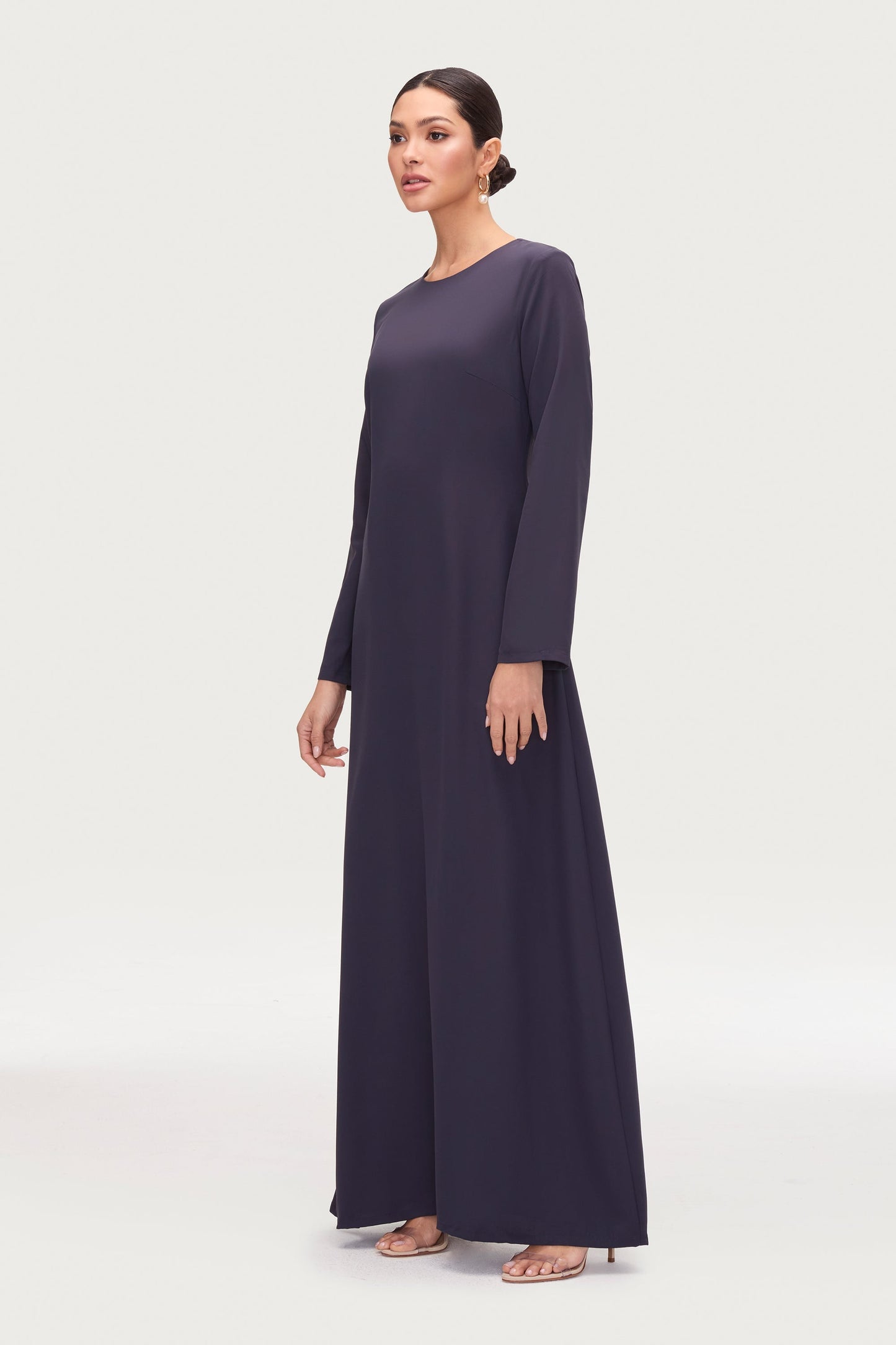 Basic Long Sleeve Maxi Dress - Night Sky