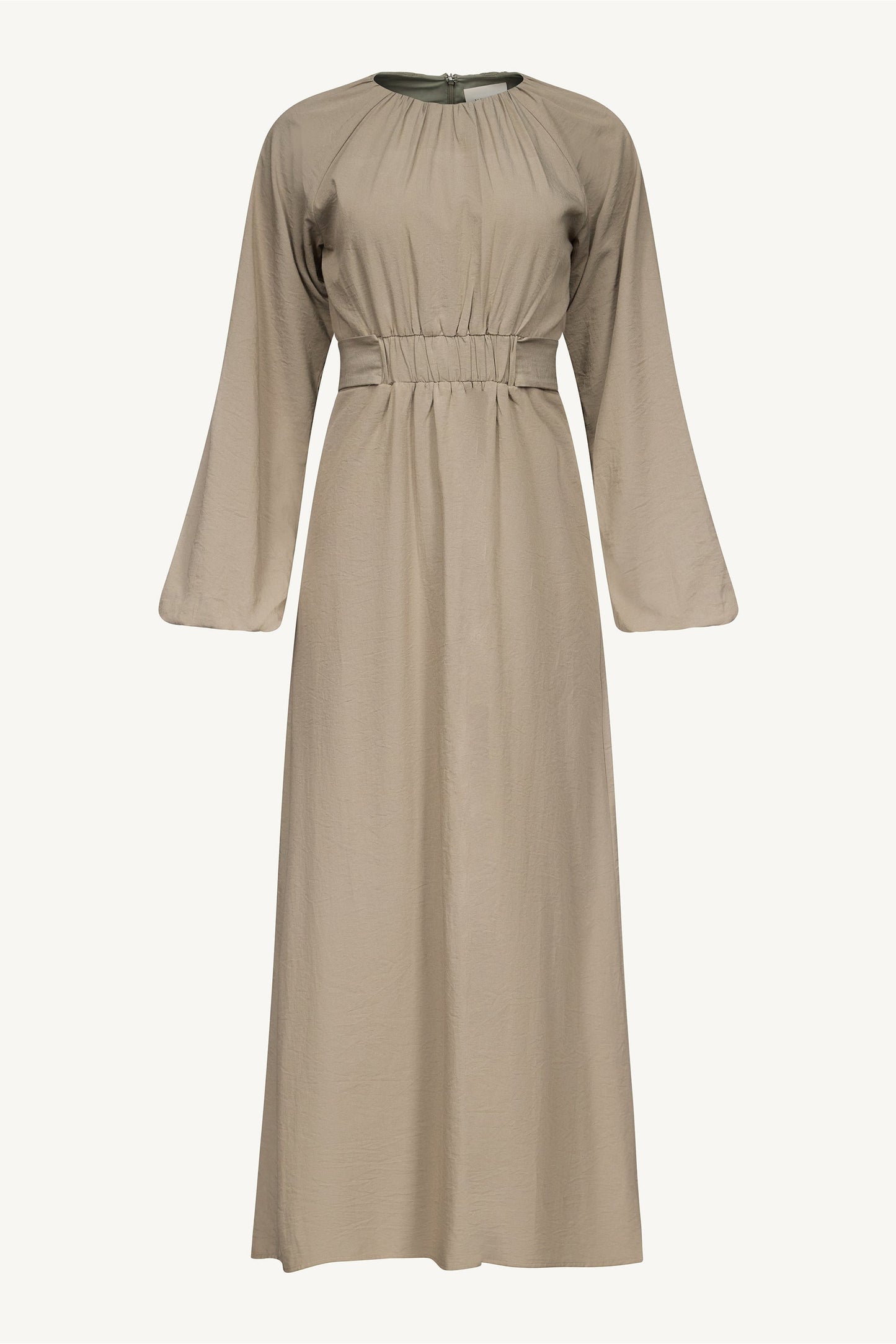 Cotton Blend Tie Back Maxi Dress - Sage