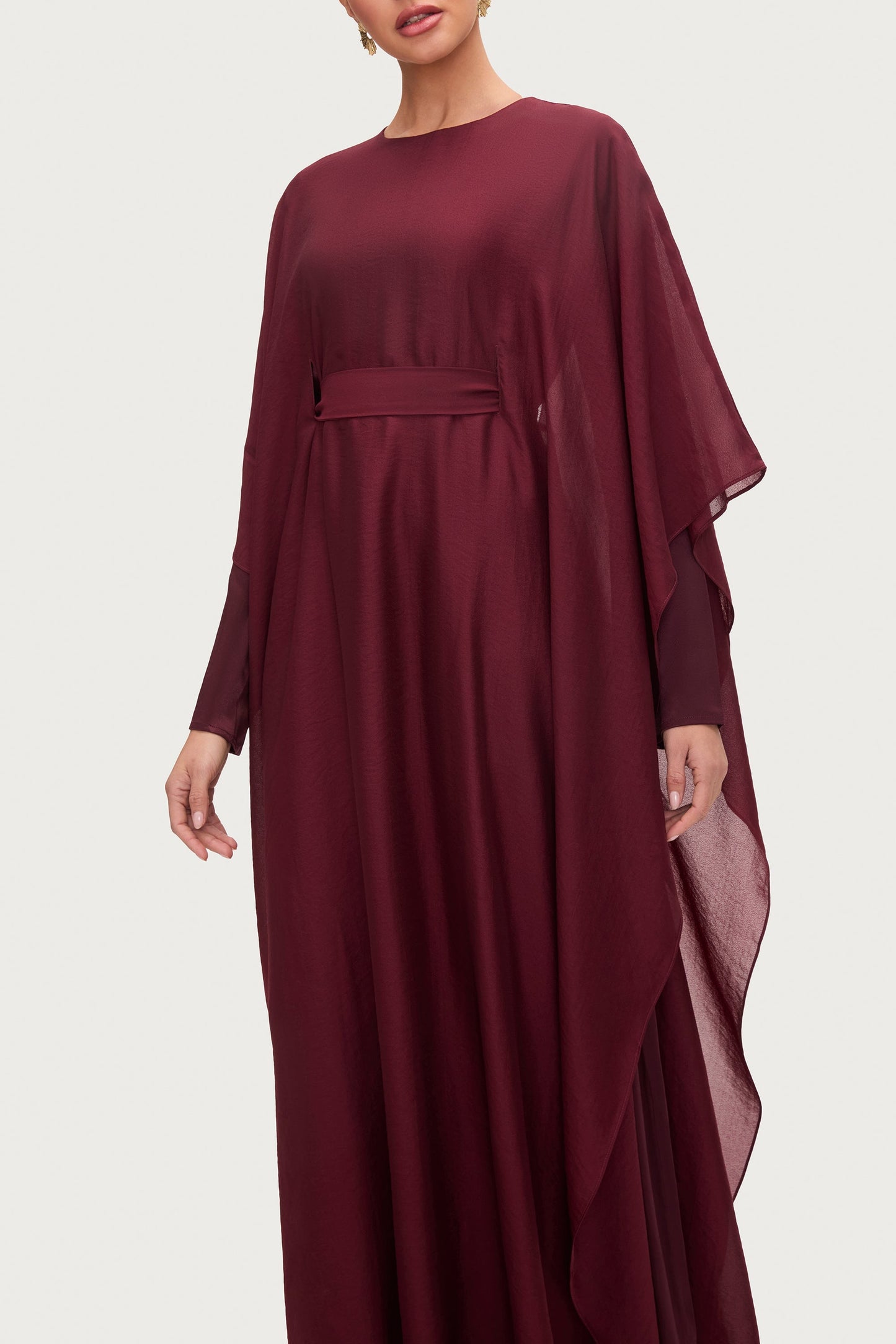 Ethereal Silk Tie Waist Maxi Dress - Karaz